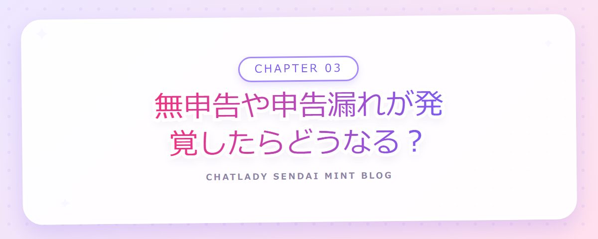 CHAPTER 03 無申告や申告漏れが発覚したらどうなる？（章見出しカード）
