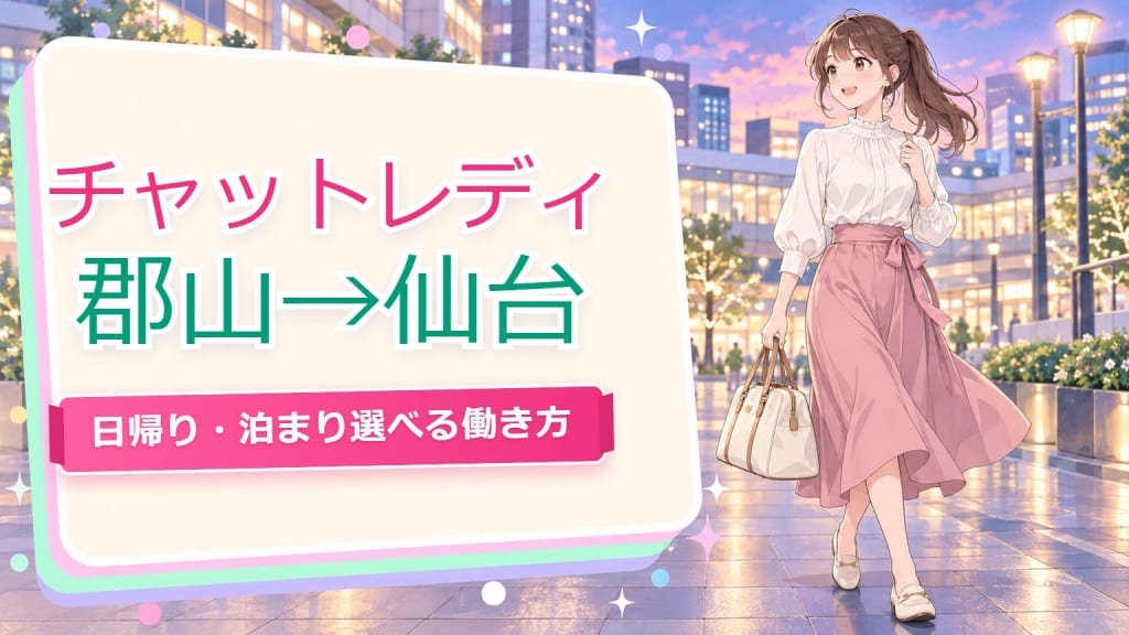 郡山 チャットレディ【仙台駅徒歩1分】日帰り通い・泊まり型の働き方