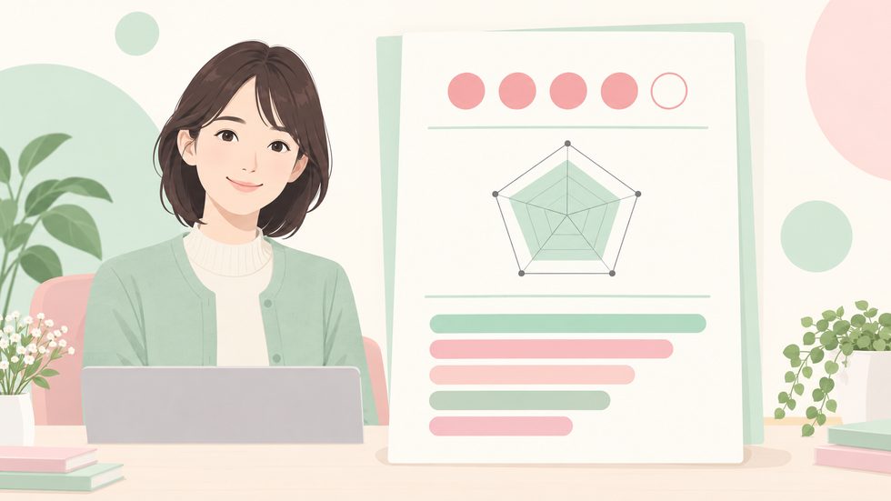 FEEDBACK SHEETのイメージ(レポート用紙・総合評価・スキルチャート)