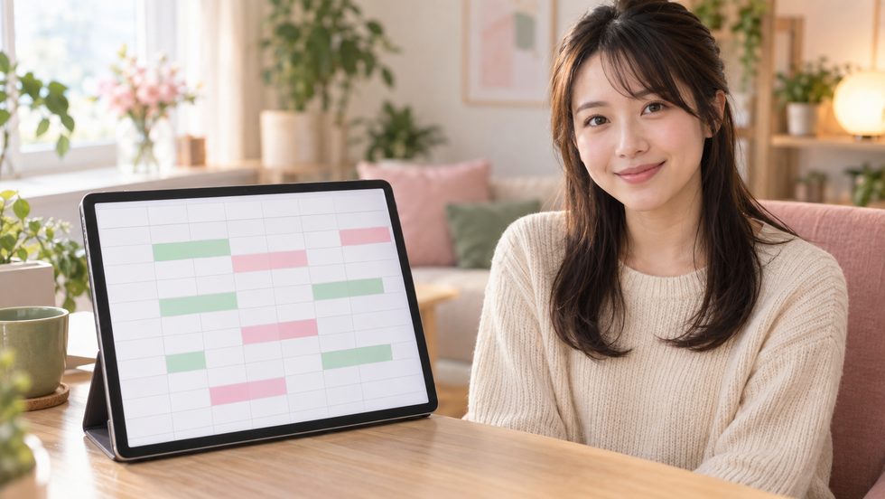 チャットレディの短時間勤務シフト表（2〜3時間のパターン）