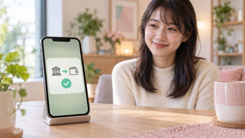 日払い振込のイメージ（スマホの通知画面）