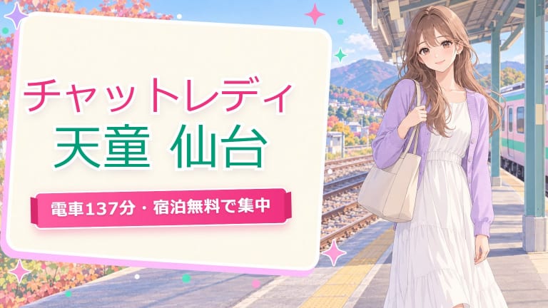 天童 チャットレディ【仙台2026】電車137分・日帰りも連泊もOKのアイキャッチ画像