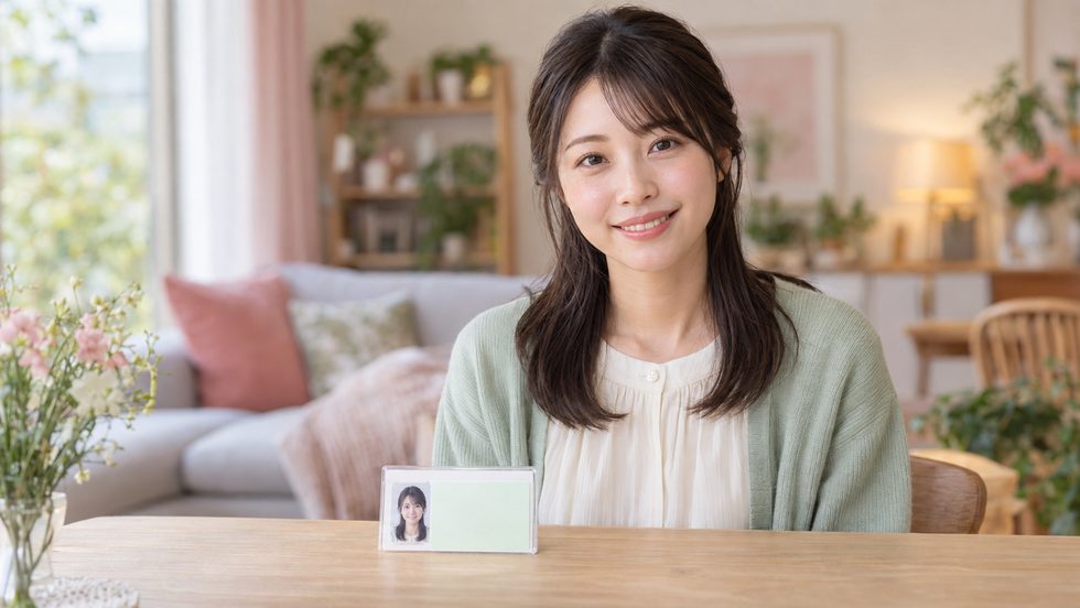 身分証確認の様子（顔写真付き身分証が必要）