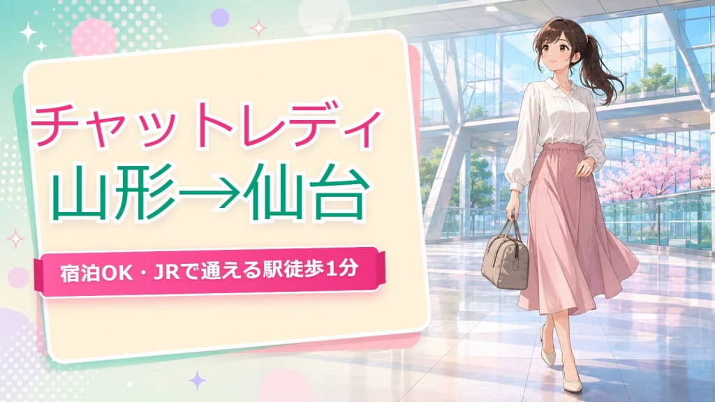 山形 チャットレディ【仙台駅徒歩1分】宿泊OK・JRで通える働き方