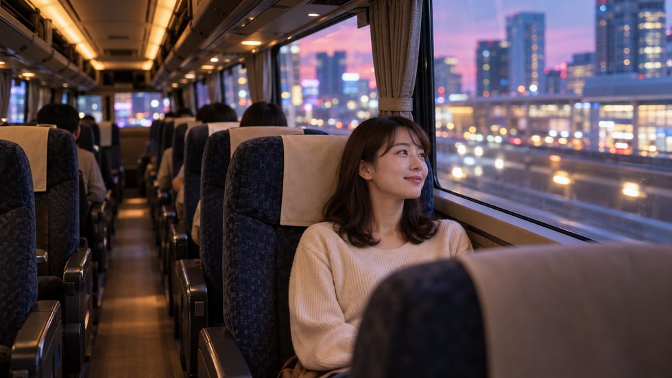 米沢~仙台の高速バス車内と座席