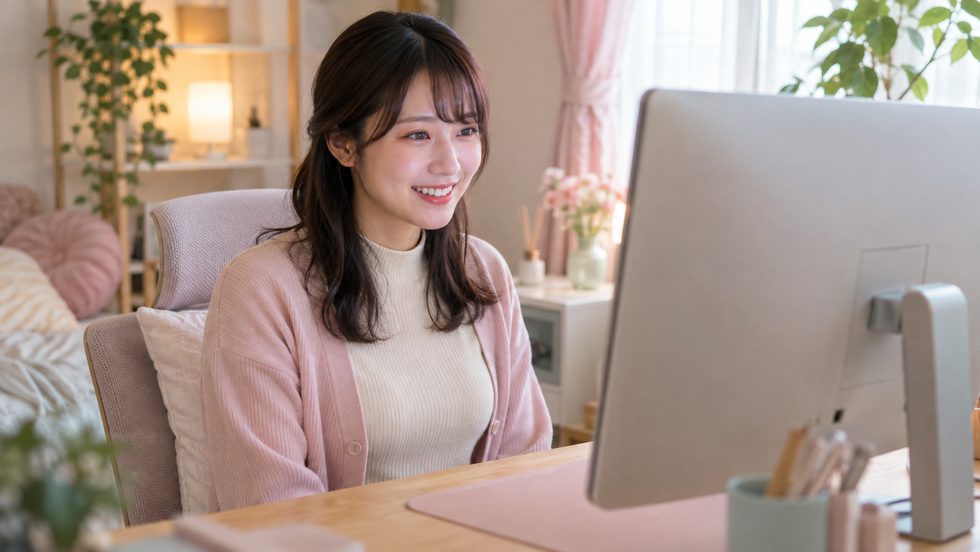 学生がチャットレディのアルバイトをする様子(仙台・午後の時間帯)