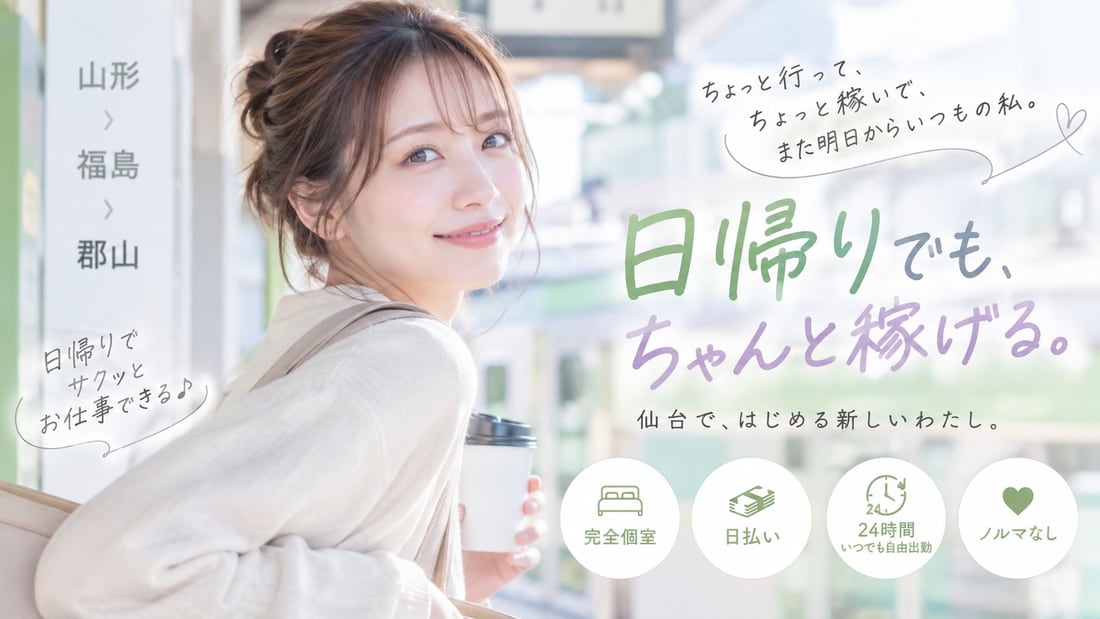 山形 › 福島 › 郡山/ちょっと行って、ちょっと稼いで、また明日からいつもの私。