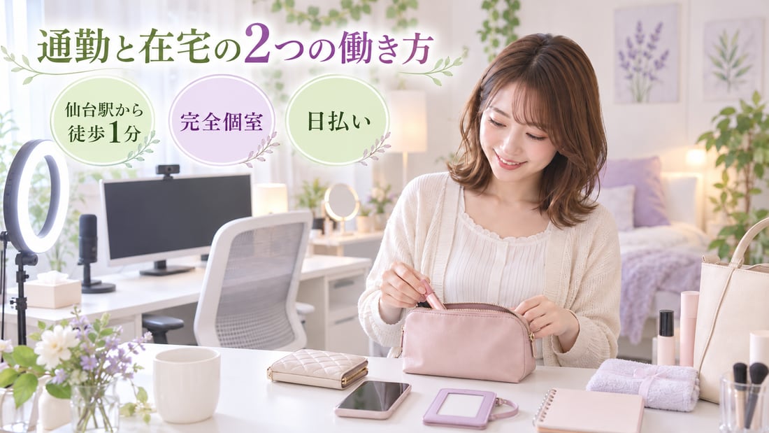 通勤と在宅の2つの働き方/仙台駅から徒歩1分