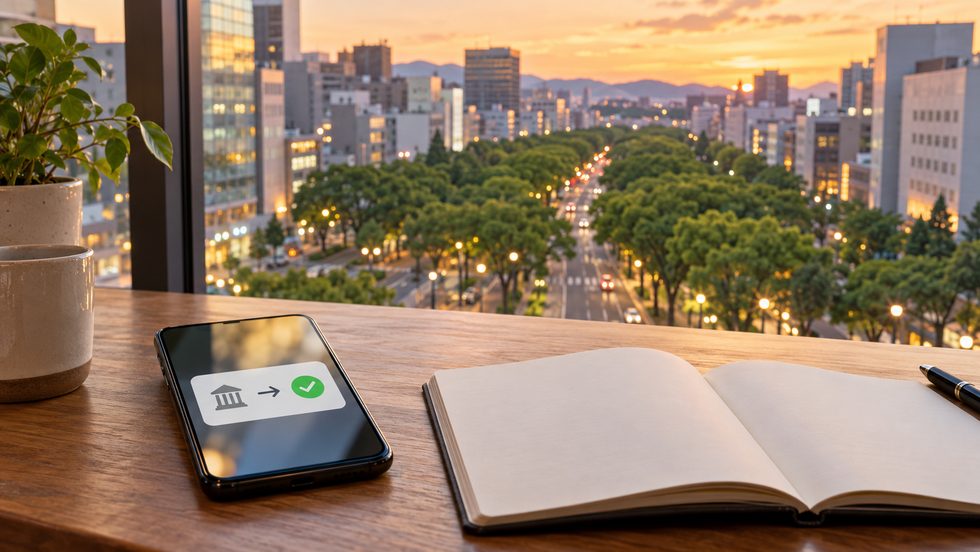 日払いの振込を確認するスマホの画面イメージ