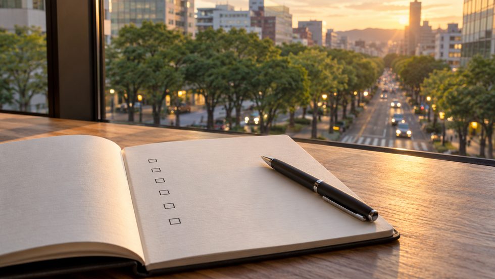 身バレしそうな経路をノートに書き出して確認するイメージ