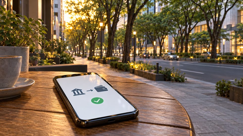 日払いの振込記録をスマホの明細で確認するイメージ
