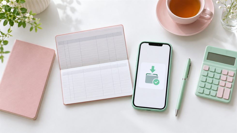 日払いの振込記録を確認する通帳とスマホ明細のイメージ