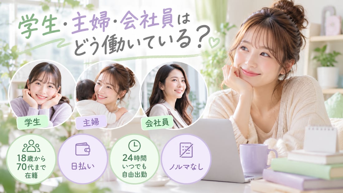学生・主婦・会社員は／どう働いている？