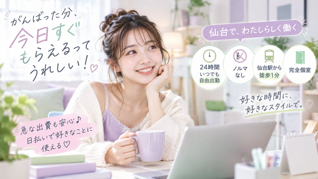 がんばった分、今日すぐもらえるってうれしい！／仙台で、わたしらしく働く