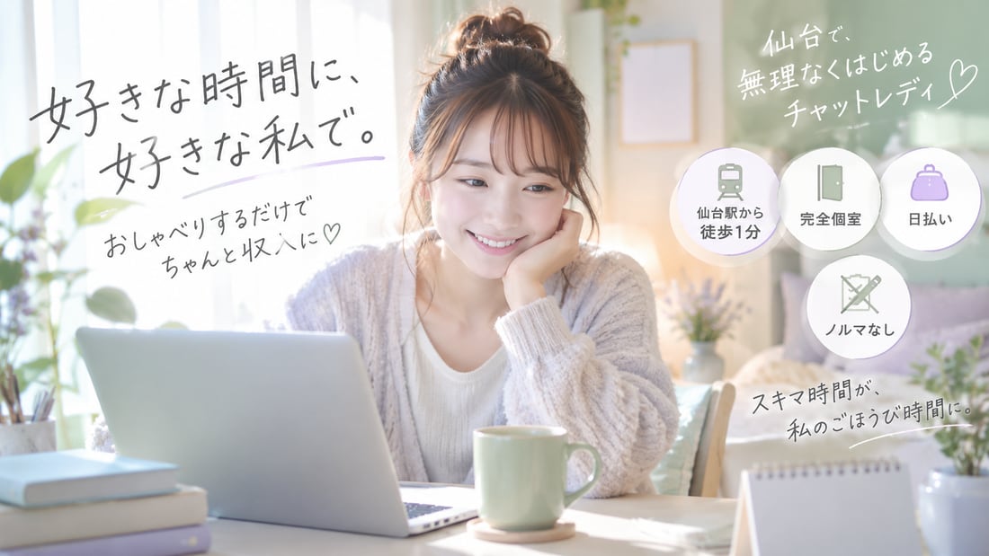 好きな時間に、好きな私で。／おしゃべりするだけで ちゃんと収入に♡
