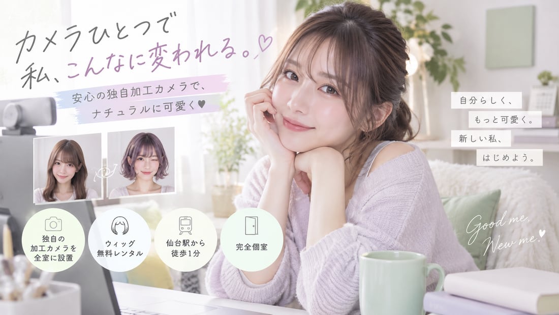 カメラひとつで 私、こんなに変われる。♡／安心の独自加工カメラで、ナチュラルに可愛く♥