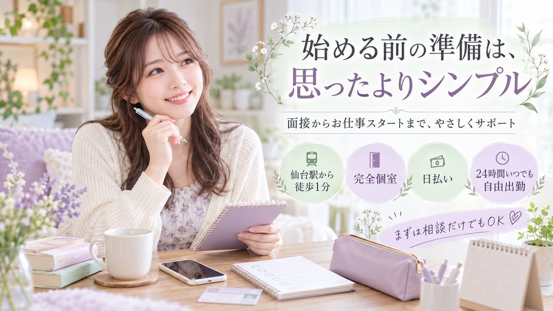 始める前の準備は、思ったよりシンプル/面接からお仕事スタートまで、やさしくサポート