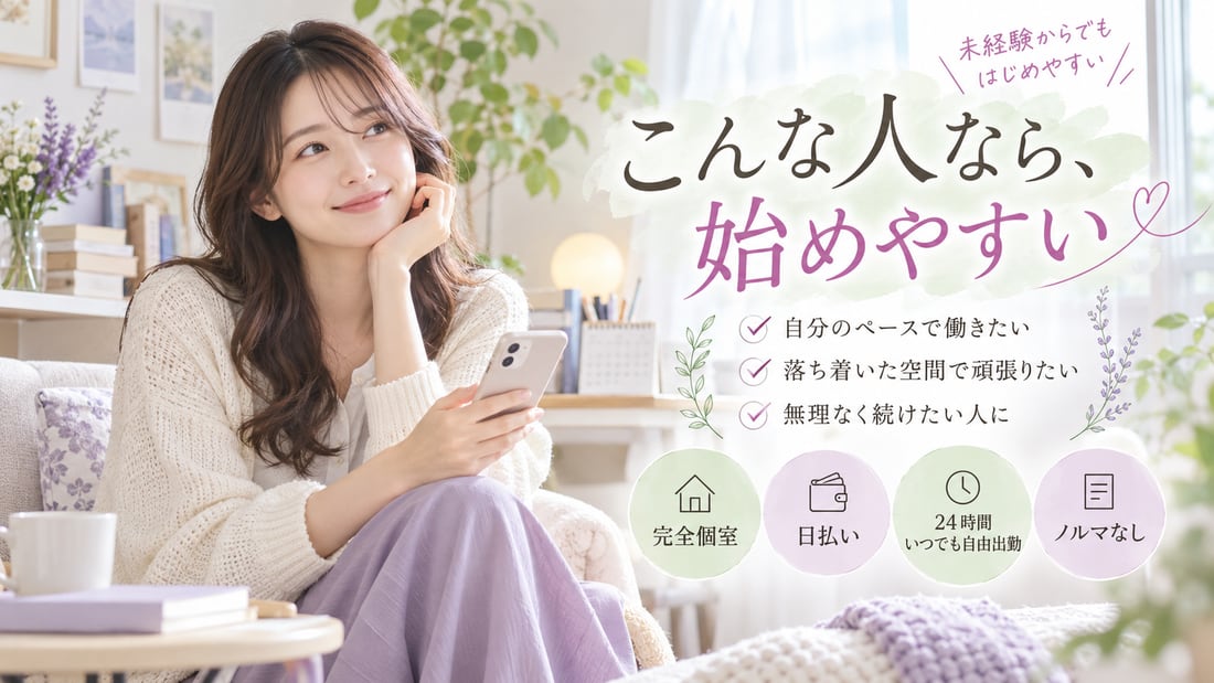 未経験からでも はじめやすい/こんな人なら、始めやすい