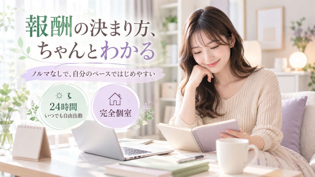 報酬の決まり方、ちゃんとわかる/ノルマなしで、自分のペースではじめやすい