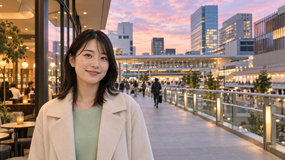 仙台駅東口側の駅前の様子（名掛丁方面のイメージ）