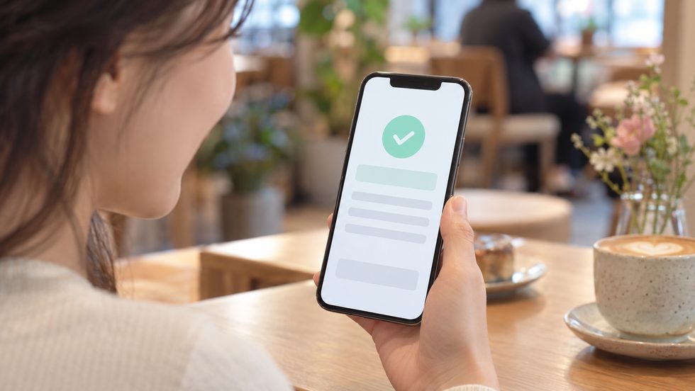 日払いの振込明細をスマホで確認するイメージ
