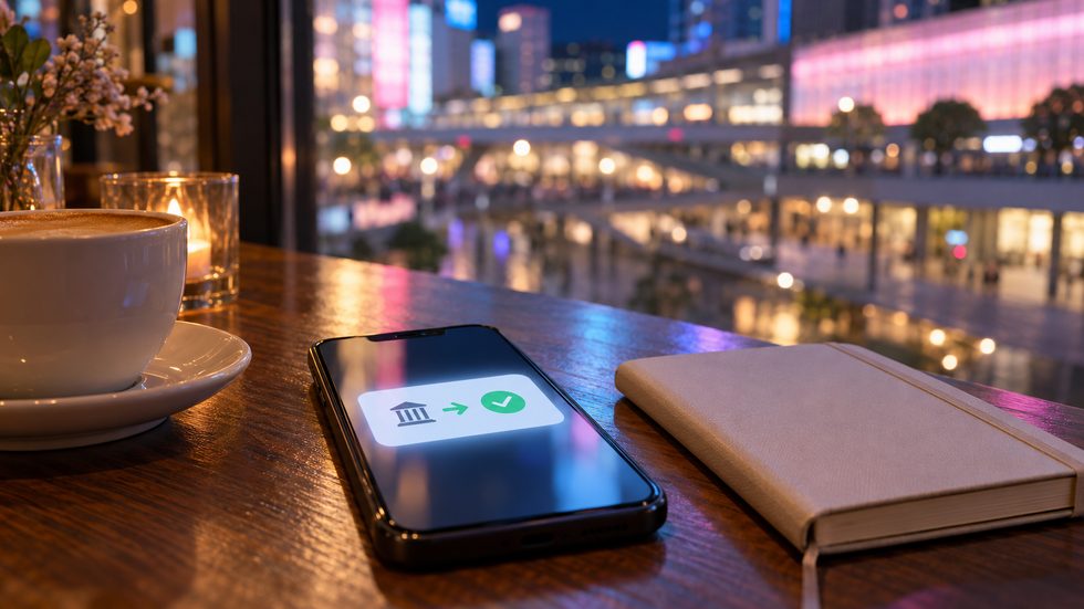 スマホに表示された日払いの振込通知のイメージ
