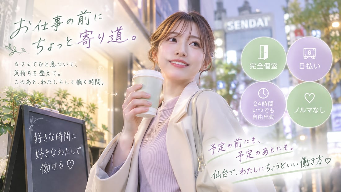 お仕事の前に ちょっと寄り道。/カフェでひと息ついて、気持ちを整えて。このあと、わたしらしく働く時間。