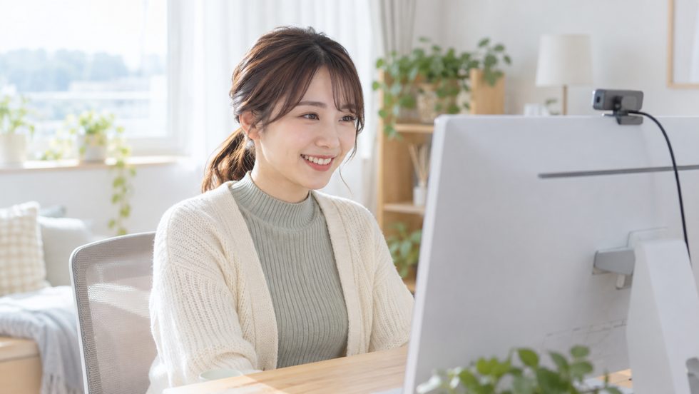 チャットルームで配信するチャットレディの様子